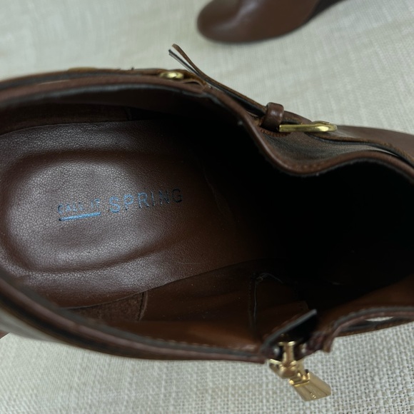 CALL IT SPRING W Size 10 zip-up Brown Wedged Bootie - Picture 6 of 9